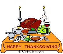 thanksgiving dinner cartoon table